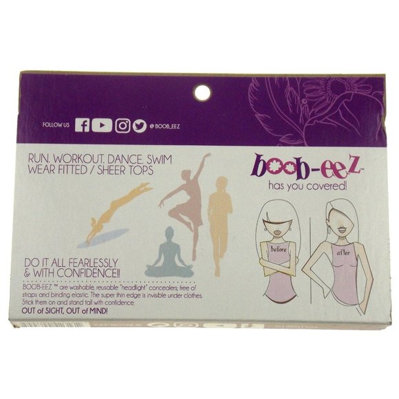 Boob-eez 6cm Nipple Pasties Covers Dark Tint Boobeez Headlight Hiders Reusable - Picture 3 of 3